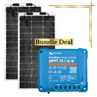 Sunman eArc 2x 100W Flexible Solar Panel & Victron SmartSolar MPPT 75/15