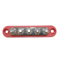 Exotronic 150A Red 5x M6 Stud Busbar with Cover