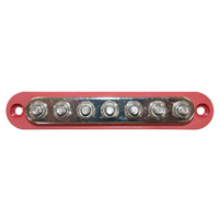 Exotronic 150A Red 7x M6 Stud Busbar with Cover