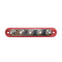 Exotronic 150A Red 5x M8 Stud Busbar with Cover