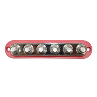 Exotronic 300A Red 6x M10 Stud Busbar with Cover