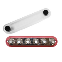 Exotronic 600A Red 6x M10 Stud Busbar with Cover