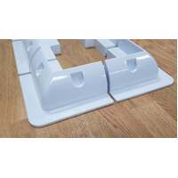 Exotronic White Solar Panel ABS Plastic Corner plus Mid Brackets