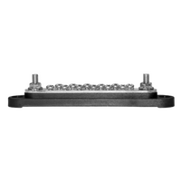 Exotronic 150A Black 2x M6 Stud Busbar with 12 Screws & Cover