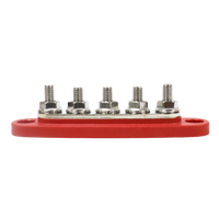 Exotronic 150A Red 5x M6 Stud Busbar with Cover