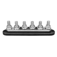 Exotronic 300A Black 6x M10 Stud Busbar with Cover