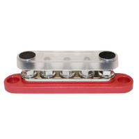 Exotronic 150A Red 5x M6 Stud Busbar with Cover