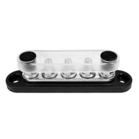 Exotronic 150A Black 5x M6 Stud Busbar with Cover 	