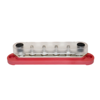 Exotronic 150A Red 6x M6 Stud Busbar with Cover