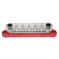 Exotronic 150A Red 7x M6 Stud Busbar with Cover