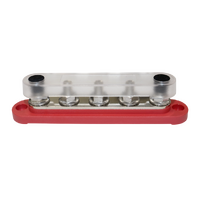 Exotronic 150A Red 5x M8 Stud Busbar with Cover