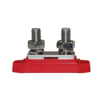 Exotronic 250A Red 2x M10 Stud Busbar with Cover