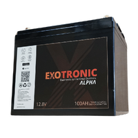 Exotronic 12V 100Ah Alpha Bluetooth Lithium Battery