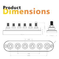 Exotronic 300A Red 6x M10 Stud Busbar with Cover