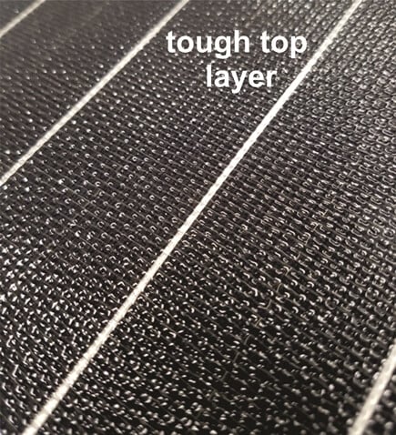 eArc solar panels featuring a tough top layer