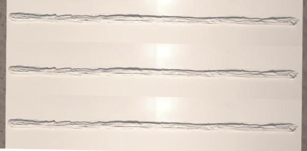 Solar panel with silicone lines at even spacing across the back of the solar panel