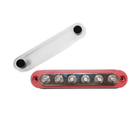 Exotronic 150A Red 6x M6 Stud Busbar with Cover