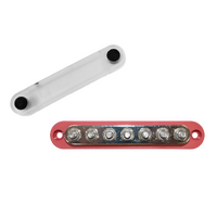 Exotronic 150A Red 7x M6 Stud Busbar with Cover