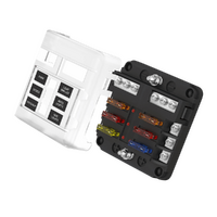 Exotronic 6 Blade Fuse Holder w/ Negative Bus Bar & Cover