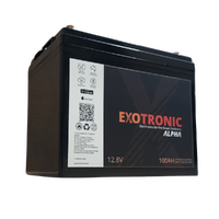 Exotronic 12V 100Ah Alpha Bluetooth Lithium Battery