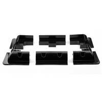 Exotronic Black Solar Panel ABS Plastic Corner plus Mid Brackets