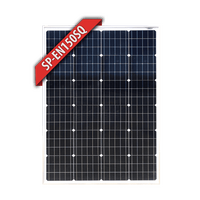 Enerdrive 150W Fixed Mono Black Frame Solar Panel Square