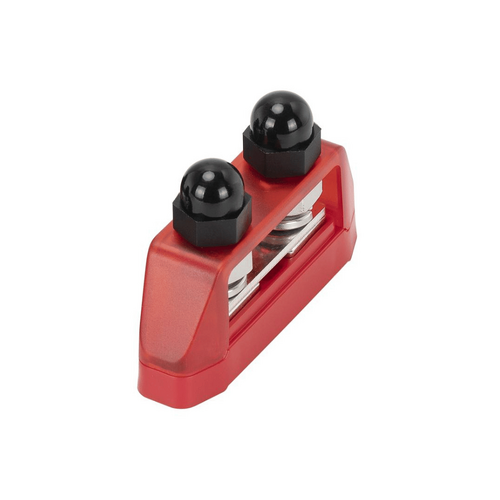 Exotronic 250A Red 2x M10 Stud Busbar with Cover