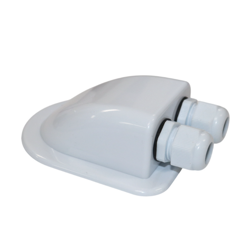 Exotronic 2 Gland White Cable Entry Cover (Lightweight ABS)