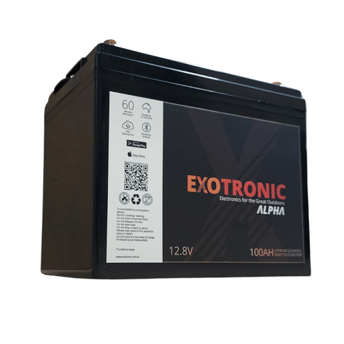 Exotronic 12V 100Ah Alpha Bluetooth Lithium Battery