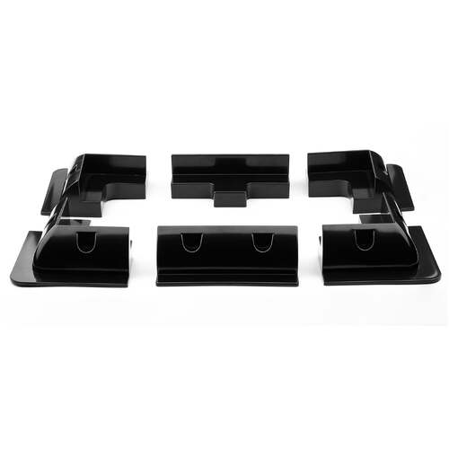 Exotronic Black Solar Panel ABS Plastic Corner plus Mid Brackets