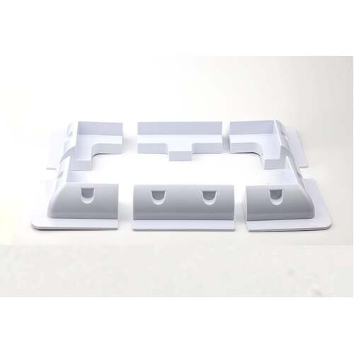 Exotronic White Solar Panel ABS Plastic Corner plus Mid Brackets