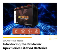 Introducing the Exotronic Apex Series Lithium LiFePo4 Batteries